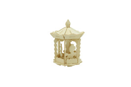 Merry Go Round 3D Wooden Puzzle Carousel DIY Dimensional Wood Build It Yourself - $6.92