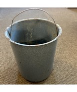 Vintage Blue Speckled Enamel Bucket For Decor Flower Pot Porch 11” Tall ... - €19,83 EUR