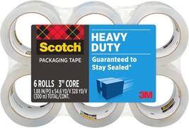 Scotch Heavy Duty Packaging Tape, 1 Point 88&quot; X 54 Point 6 Yd, Designed For, 6). - $26.86