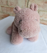 Carter&#39;s Hippo Plush Toy Lavender Pink Purple Stuffed Animal Closed Eyes - £10.23 GBP