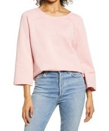 Caslon Scoop Neck Sweatshirt In Pink Bride XS Extra Small NEW NWT Reg $49 - $15.83