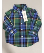 2T NEW Janie and Jack Green and Blue Plaid Long Sleeve Button Down - $437.71 MXN