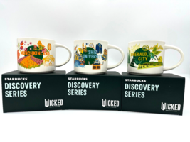 Universal Studios Starbucks Wicked Discovery Series 3 Mug SET NIB Emeral... - £237.14 GBP