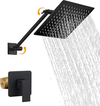 Adjustable Extension Shower Arm Shower System with 8 Inch Rain Shower H - £98.04 GBP