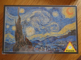 Piatnik Vincent Van Gogh Starry Night Jigsaw Puzzle Deluxe 1000 Piece 54... - £27.96 GBP