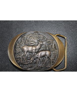 Deer in forest belt buckle- Bronze tone- NEW - €11,31 EUR