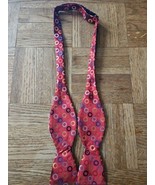Stafford Essentials Bow Tie, 100% Polyester, Red Multi-Color Circle Design - $13.69 CAD