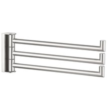 Brushed Nickel Swivel Towel Rack, 304 Stainless Steel Foldable Towel Bar With Th - £26.03 GBP