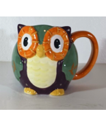 FALL INTO AUTUMN Ceramic OWL COFFEE CUP MUG Purple Multi Walgreen Co Chi... - €8,20 EUR