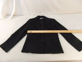 Adult Women's Ann Taylor Black Red Striped 8 Petite 2 Button Work Blazer... - $21.59