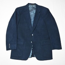 Vtg Royal Guild 40S Navy Blue Sueded Slim Mens Sport Coat Blazer Suit Jacket - $59.14