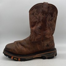 Cody James Mens Brown Leather Soft Toe Pull On Western Boots Size 13 EE - £63.22 GBP