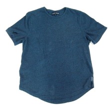 Five Four Mens Blue Knit T-Shirt Size Large Curved Bottom Edge - $7.43