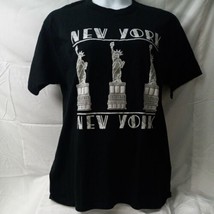 Vintage Black New York Statue Of Liberty Late 1990s Destination Tee Shir... - £18.89 GBP