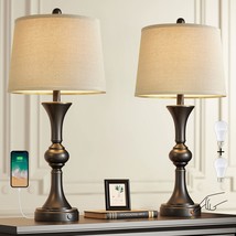 Table Lamps For Living Room Bedroom Set Of 2 Bedside 3 Way Dimmable Touch Contro - £135.88 GBP