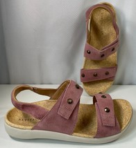 Revitalign Sandals Womens 9 Pink Strappy Leather Suede Sling Back Adjust... - €21,23 EUR