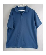 L.L. Bean Men&#39;s Sold Blue Polo Shirt Size XL 100% Cotton - $16.82