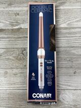 Conair Double Ceramic 1 1/4-3/4 Inch Wand Curling Iron Beachy Waves - $16.73
