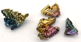 Group of 4 Rainbow Bismuth Crystals See All Pictures &amp; Description  6.1 grams - £3.98 GBP