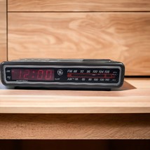 Vintage 1980s GE Alarm Clock Radio Model 7-4612A AM/FM Woodgrain Tested ... - $33.84