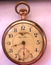 1910 Hamilton Pocket Watch 924 17J Model 1 16s Gold Filled 44mm Case - $149.38