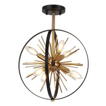 Mid Century 6-light Sputnik Globe Semi-flush Mount Ceiling light Urchin Fixture - £176.37 GBP