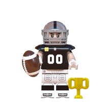 Football Player Raiders Super Bowl NFL Rugby Players Minifigures Bricks Toys - £2.60 GBP