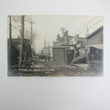 Real Photo Postcard RPPC 1913 Dayton Ohio Flood East Fifth Street Scene Antique - £15.68 GBP