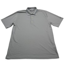 Greg Norman Shirt Mens M Gray Polo Golf Stretch Lightweight Short Sleeve - $18.69