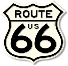 Giant Route 66 Shield Highway Sign Magnet by Classic Magnets, Collectible Souven - £6.03 GBP