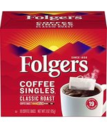 Folgers Coffee Singles Classic Roast-19 Coffee Bags - $9.78