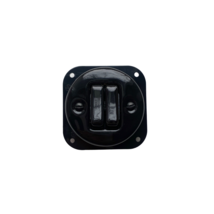 Porcelain Push Button Switch Inner Part Flush 2 Gang Two-Way Black Diameter 2.7&quot; - £24.43 GBP