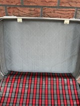 Vintage American Tourister Luggage Suitcase Tri Taper Hard Case Travel Plaid Ins - £29.57 GBP