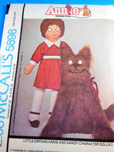 Vintage MCCALLS 5898 Little Orphan 38&quot; Annie Doll w Clothes &amp; Sandy UNCUT Patter - £6.08 GBP