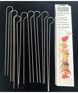 Vintage 1996 Weber Double Prong Barbecue Grilling Skewers 8 Pack in Orgi... - $13.49 CAD
