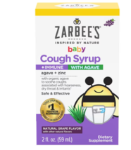 Zarbee&#39;s Baby Cough + Immune Syrup with Agave Natural Grape 2.0FL OZ - £36.85 GBP