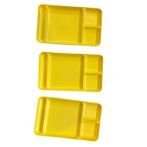 Three Yellow Tupperware Food Trays Divided Compartment Camping RV Lunch - $328.16 MXN
