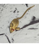 Gold Tone Mouse Vintage Pin Brooch  - £15.49 GBP