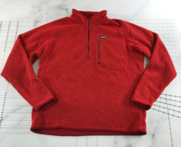 Patagonia Better Sweater Mens Extra Large Heater Red Orange Quarter Zip - £58.52 GBP