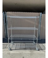 ULINE H-3158 Chrome Mobile Shelving 60 x 24 x 69&quot; 1000lbs Capacity, 4-Shelf - €120,23 EUR