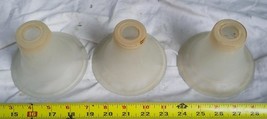 VTG Lot of 3 Clear Milk Glass Lantern Lampshade Wall Chandelier Fireplac... - £107.07 GBP