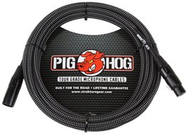 Pig Hog PHM20BKW Black/White Woven High Performance XLR Microphone Cable, 20 Fee - £21.73 GBP