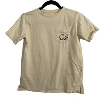 IVORY ELLA Womens T-Shirt Tee Yellow Short Sleeve Logo Graphic Pocket  S... - £6.79 GBP