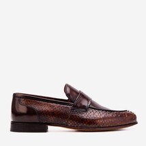 The Aurelio Python & Baby Buffalo Leather Penny Loafer image 11