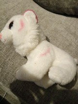 Ty White And Pink Cat Soft Toy Approx 7&quot; - $9.00