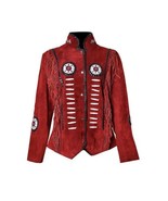 Women Leather Jacket Buckskin Suede Leather Jacket Western Style With Fr... - $63.36+