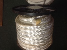 1&quot; SQUARE BRAIDED SILICA WICK ROPE 50 FT REEL WELDING 1.000&quot;C/S NEW CANA... - £137.66 GBP