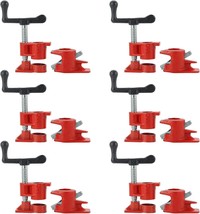 Atpeam Wood Gluing Pipe Clamp Set | 6 Pack Heavy Duty Cast Iron Quick, 6... - $56.99