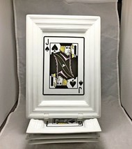black heart cards serving snack platters  king &amp; Jack squire white porce... - $9.85