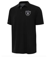 Antigua Las Vegas Raiders Mens Polo Black Shirt NFL Moisture Wicking Log... - $68.99